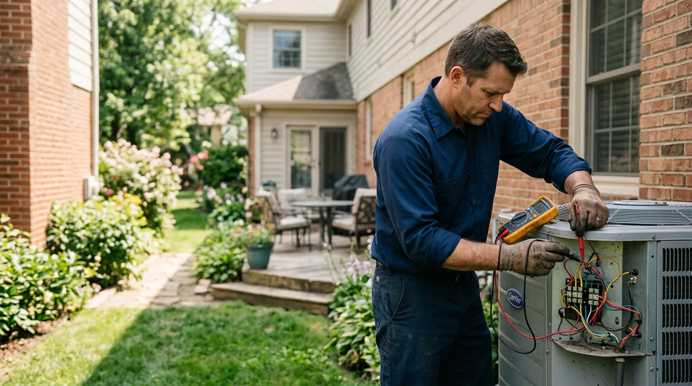 HVAC technician working near Herscher, IL